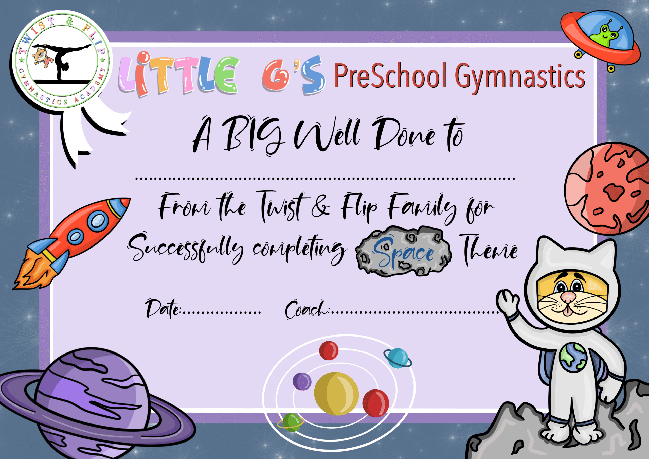 Little G's Award Scheme Certificates (Independant)